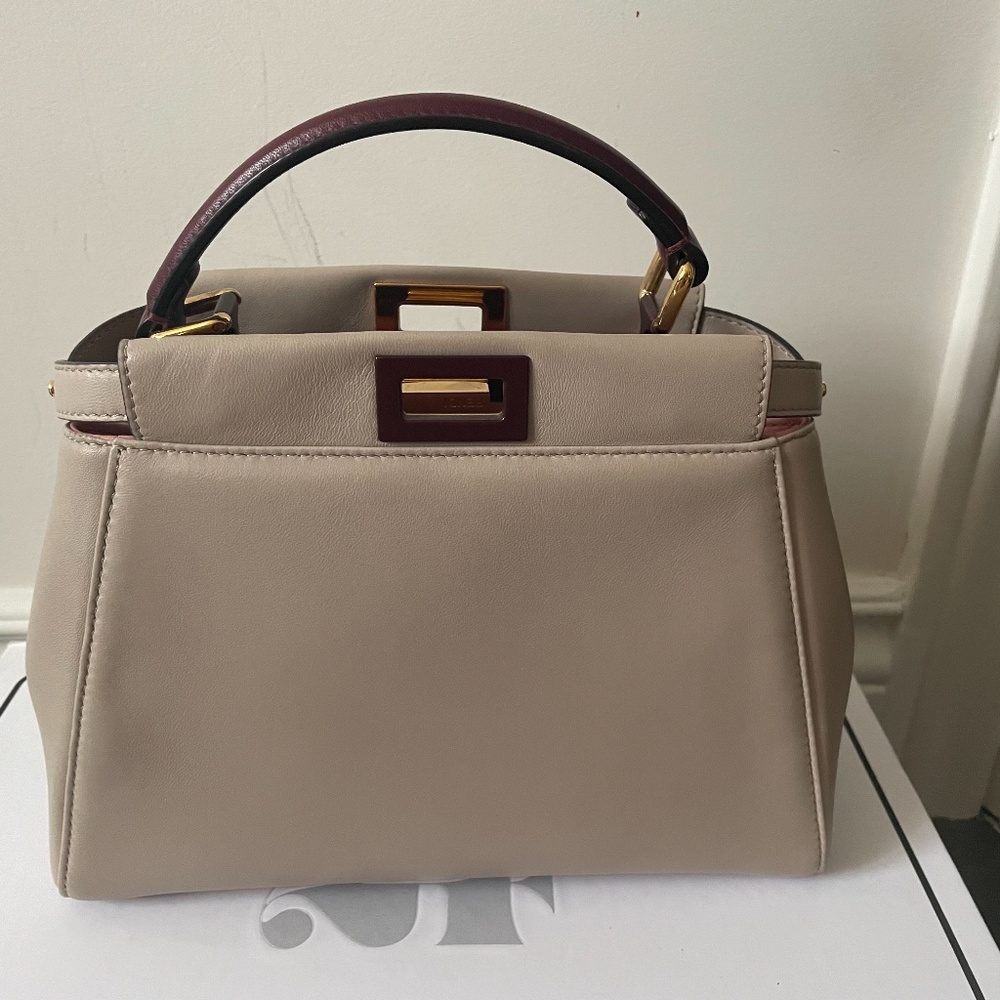 SOLD 2050 Fendi Peekaboo Mini Bicolor Crossbody Bag - Picture 2 of 16
